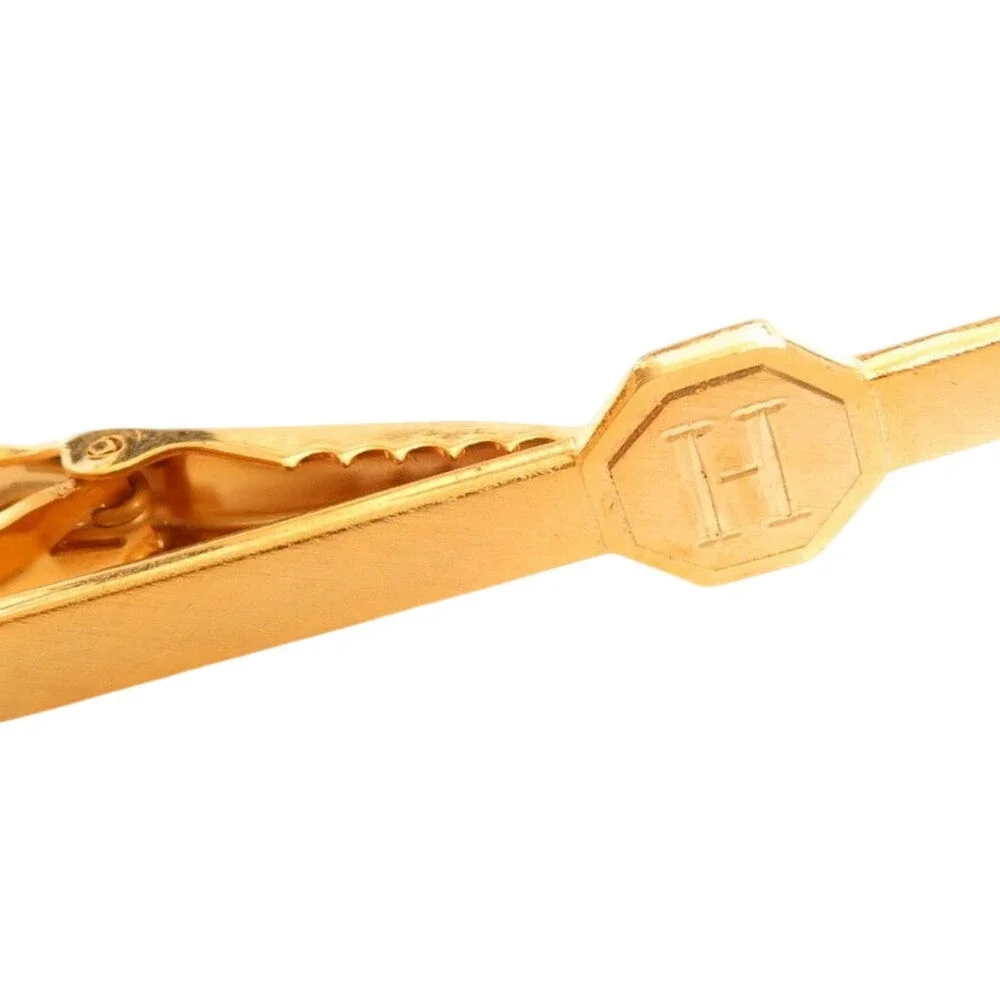 Monogram H Initial Letter Gold Plated Tie‎ Clip